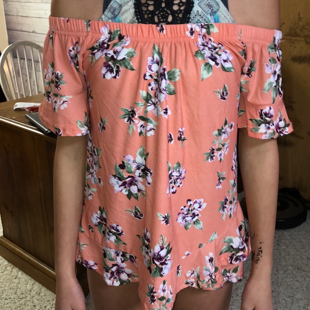 Off the shoulder floral top